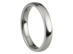 Titanium Court Polished Wedding Ring 3.0mm, Size K, 1.6mm Wall