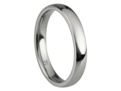 Titanium Court Polished Wedding Ring 3.0mm, Size I, 1.6mm Wall