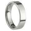 Titanium Flat Court Easy Fit Polished Wedding Ring 5.0mm, Size N, 1.8mm Wall