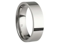 Titanium Flat Court Easy Fit Polished Wedding Ring 6.0mm, Size Z, 1.8mm Wall