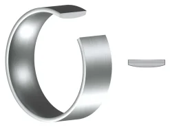 Titanium Flat Court Easy Fit Polished Wedding Ring 8.0mm, Size Z, 2.0mm Wall