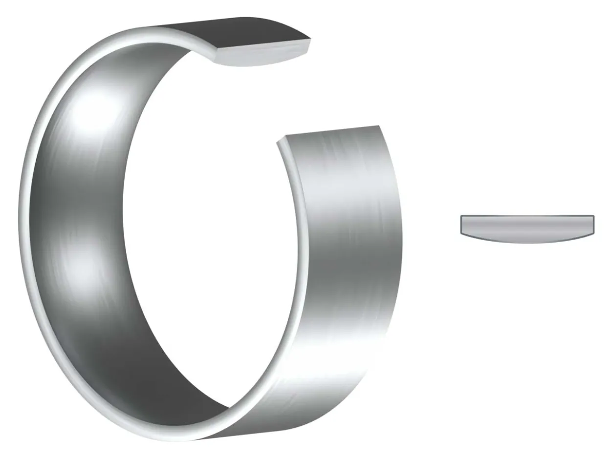 Titanium Flat Court Easy Fit Polished Wedding Ring 8.0mm, Size V, 2.0mm Wall