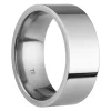 Titanium Flat Court Easy Fit Polished Wedding Ring 8.0mm, Size Q, 2.0mm Wall