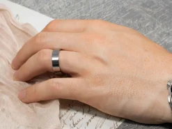 Titanium Flat Court Easy Fit Polished Wedding Ring 6.0mm, Size W, 1.8mm Wall