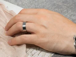 Titanium Flat Court Easy Fit Polished Wedding Ring 6.0mm, Size V, 1.8mm Wall
