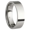 Titanium Flat Court Easy Fit Polished Wedding Ring 6.0mm, Size U, 1.8mm Wall