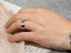 Titanium Flat Court Easy Fit Polished Wedding Ring 6.0mm, Size U, 1.8mm Wall