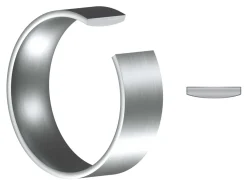 Titanium Flat Court Easy Fit Polished Wedding Ring 6.0mm, Size U, 1.8mm Wall
