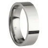 Titanium Flat Court Easy Fit Polished Wedding Ring 6.0mm, Size T, 1.8mm Wall