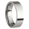 Titanium Flat Court Easy Fit Polished Wedding Ring 6.0mm, Size R, 1.8mm Wall