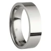 Titanium Flat Court Easy Fit Polished Wedding Ring 6.0mm, Size Q, 1.8mm Wall
