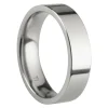 Titanium Flat Court Easy Fit Polished Wedding Ring 5.0mm, Size X, 1.8mm Wall