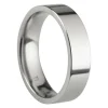 Titanium Flat Court Easy Fit Polished Wedding Ring 5.0mm, Size V, 1.8mm Wall