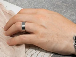 Titanium Flat Court Easy Fit Polished Wedding Ring 5.0mm, Size V, 1.8mm Wall