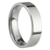 Titanium Flat Court Easy Fit Polished Wedding Ring 5.0mm, Size U, 1.8mm Wall
