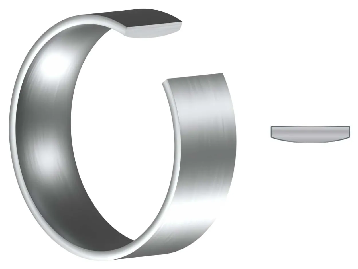 Titanium Flat Court Easy Fit Polished Wedding Ring 5.0mm, Size T, 1.8mm Wall
