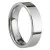 Titanium Flat Court Easy Fit Polished Wedding Ring 5.0mm, Size S, 1.8mm Wall