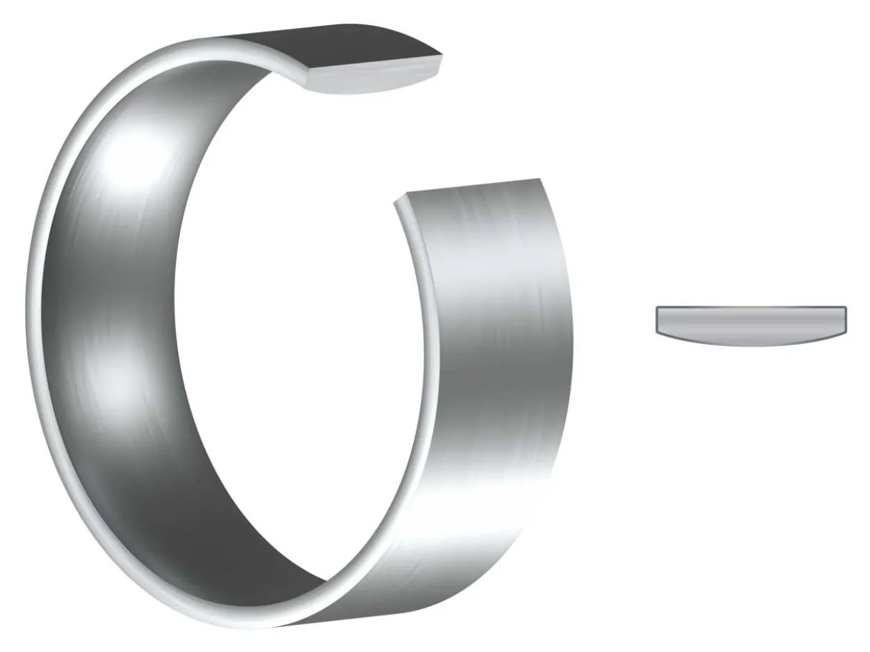 Titanium Flat Court Easy Fit Polished Wedding Ring 5.0mm, Size R, 1.8mm Wall