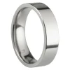 Titanium Flat Court Easy Fit Polished Wedding Ring 5.0mm, Size Q, 1.8mm Wall