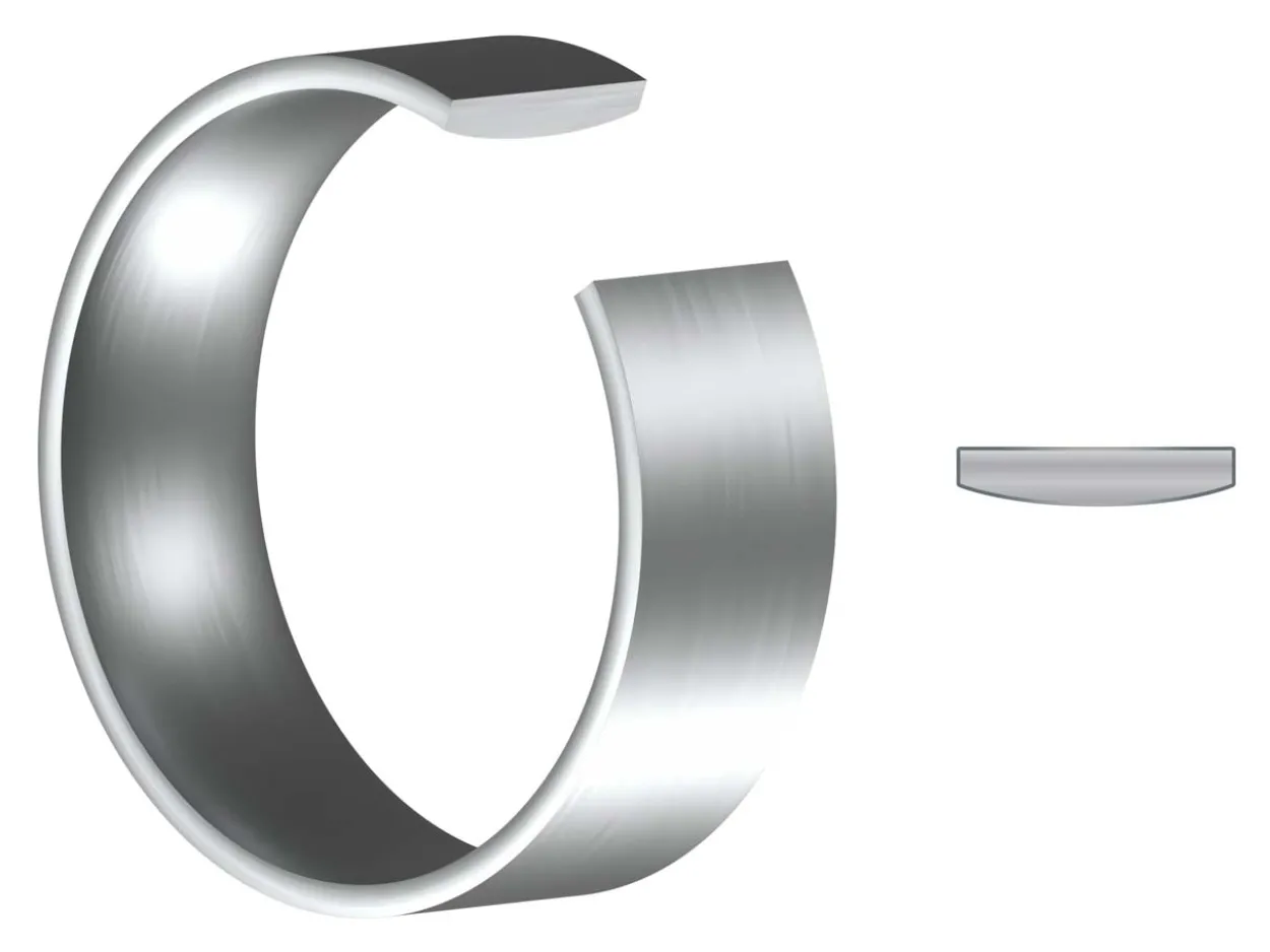 Titanium Flat Court Easy Fit Polished Wedding Ring 5.0mm, Size Q, 1.8mm Wall