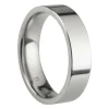 Titanium Flat Court Easy Fit Polished Wedding Ring 5.0mm, Size L, 1.8mm Wall