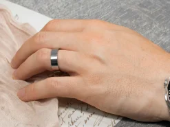 Titanium Flat Court Easy Fit Polished Wedding Ring 5.0mm, Size K, 1.8mm Wall