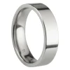 Titanium Flat Court Easy Fit Polished Wedding Ring 5.0mm, Size J, 1.8mm Wall