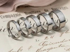 Titanium Flat Court Easy Fit Polished Wedding Ring 5.0mm, Size J, 1.8mm Wall