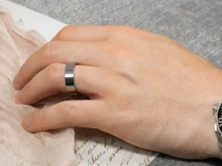 Titanium Flat Court Easy Fit Polished Wedding Ring 4.0mm, Size Y, 1.6mm Wall
