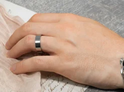 Titanium Flat Court Easy Fit Polished Wedding Ring 4.0mm, Size X, 1.6mm Wall