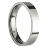 Titanium Flat Court Easy Fit Polished Wedding Ring 4.0mm, Size V, 1.6mm Wall