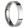 Titanium Flat Court Easy Fit Polished Wedding Ring 4.0mm, Size U, 1.6mm Wall