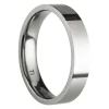 Titanium Flat Court Easy Fit Polished Wedding Ring 4.0mm, Size S, 1.6mm Wall