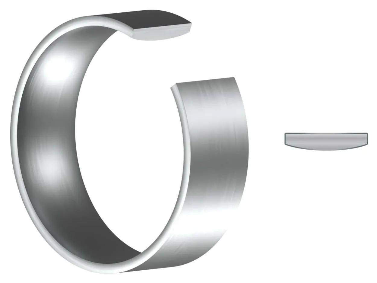 Titanium Flat Court Easy Fit Polished Wedding Ring 4.0mm, Size L, 1.6mm Wall