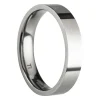 Titanium Flat Court Easy Fit Polished Wedding Ring 4.0mm, Size K, 1.6mm Wall