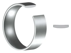 Titanium Flat Court Easy Fit Polished Wedding Ring 4.0mm, Size K, 1.6mm Wall