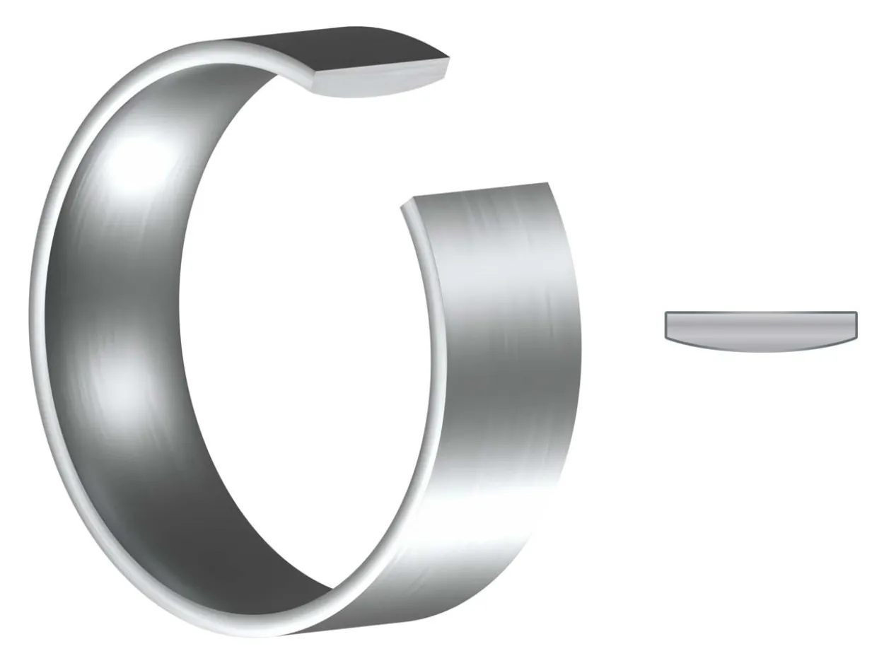 Titanium Flat Court Easy Fit Polished Wedding Ring 3.0mm, Size L, 1.6mm Wall