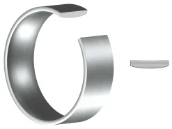 Titanium Flat Court Easy Fit Polished Wedding Ring 3.0mm, Size I, 1.6mm Wall