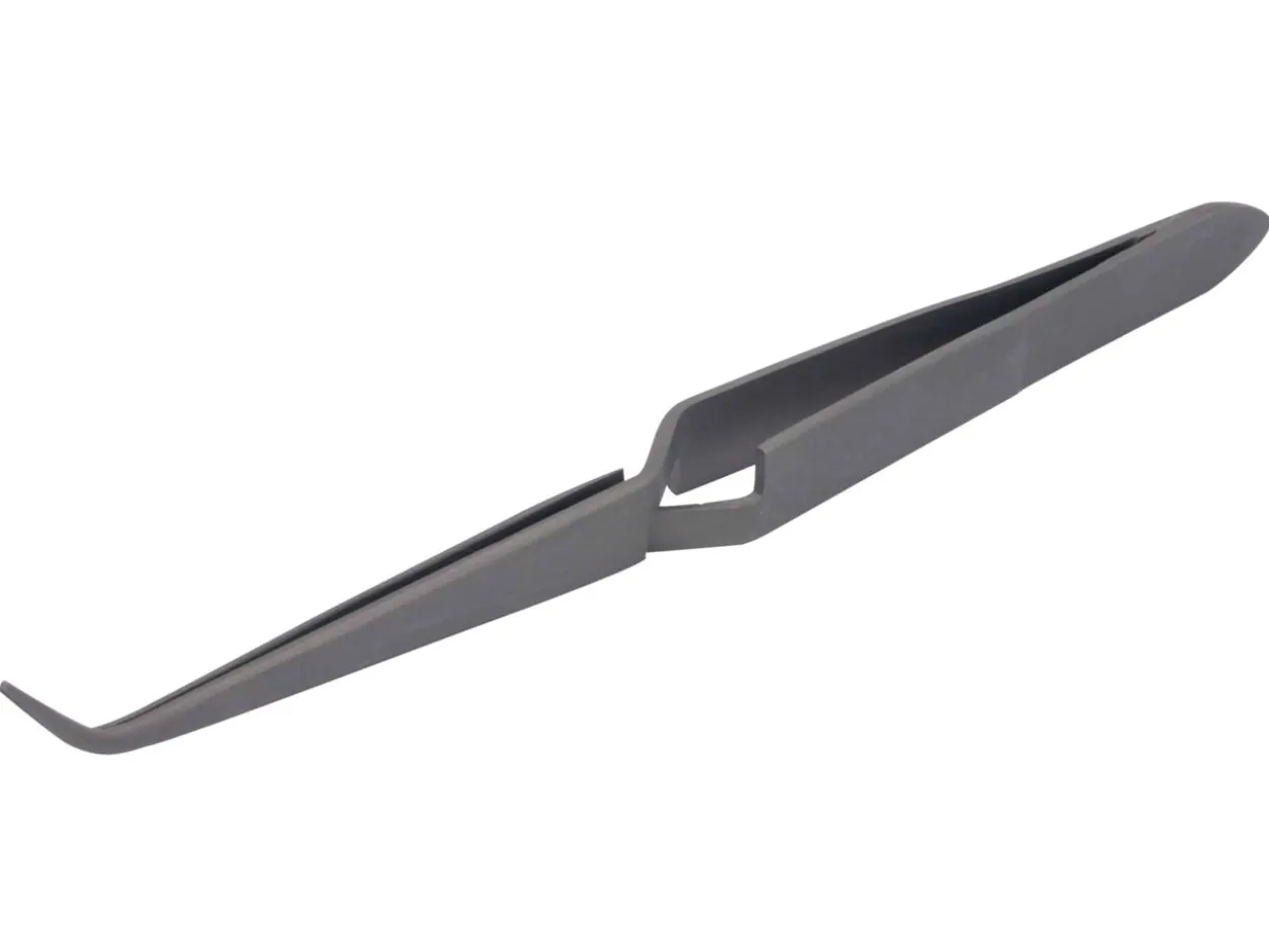 Titanium Reverse Action Tweezers, Bent