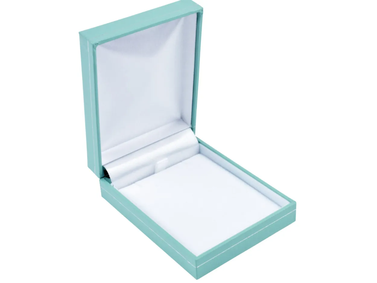 Turquoise Leatherette Pendant Box