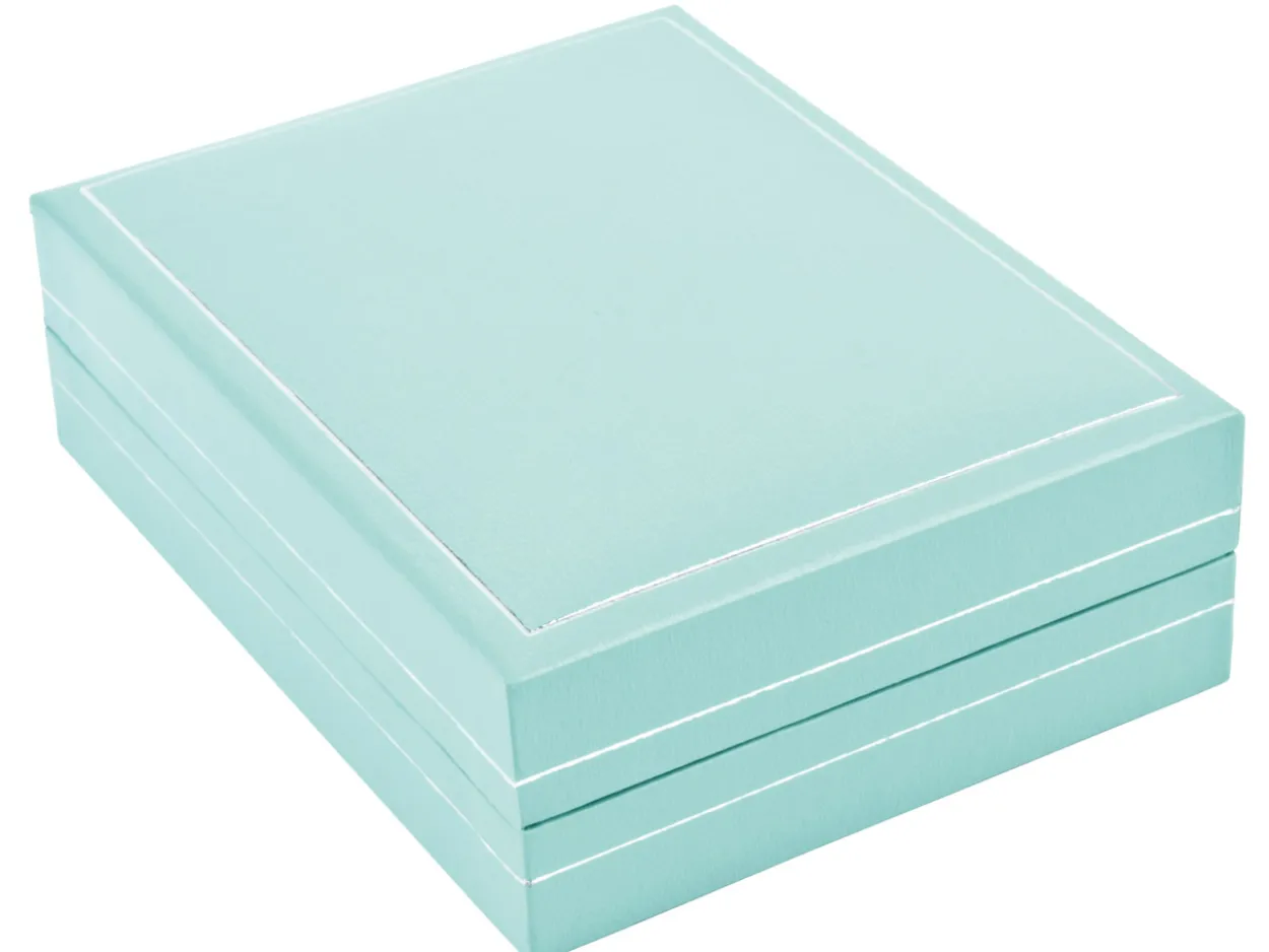Turquoise Leatherette Pendant Box