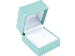 Turquoise Leatherette Ring Box