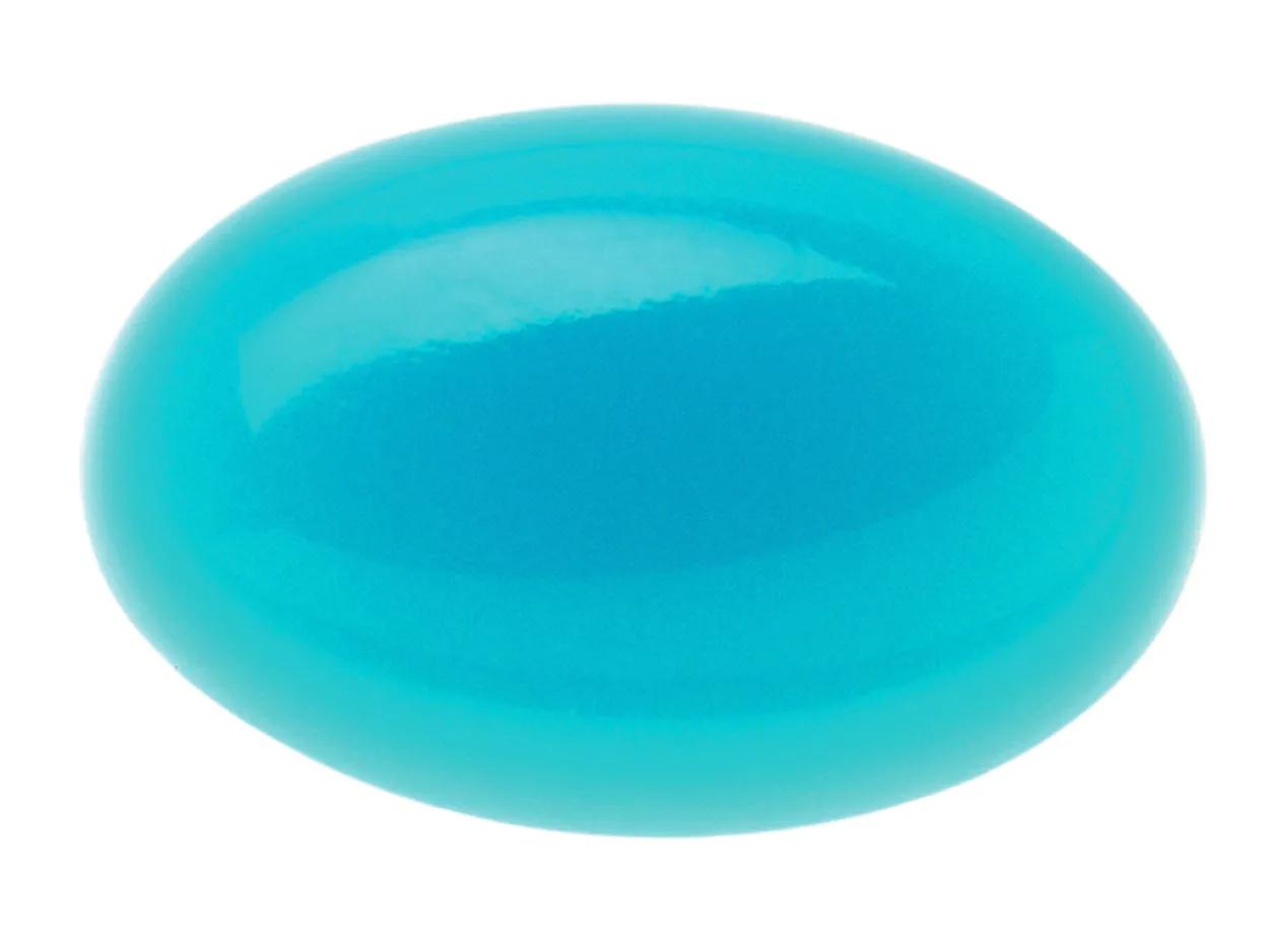 Turquoise, Oval Cabochon 8x6mm, Stabilised