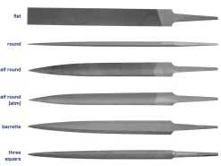 Vallorbe Cut 2, 6x 6"/150mm Files, Flat, Half Round, Slim Half Round, Round, Three Square, Barrette