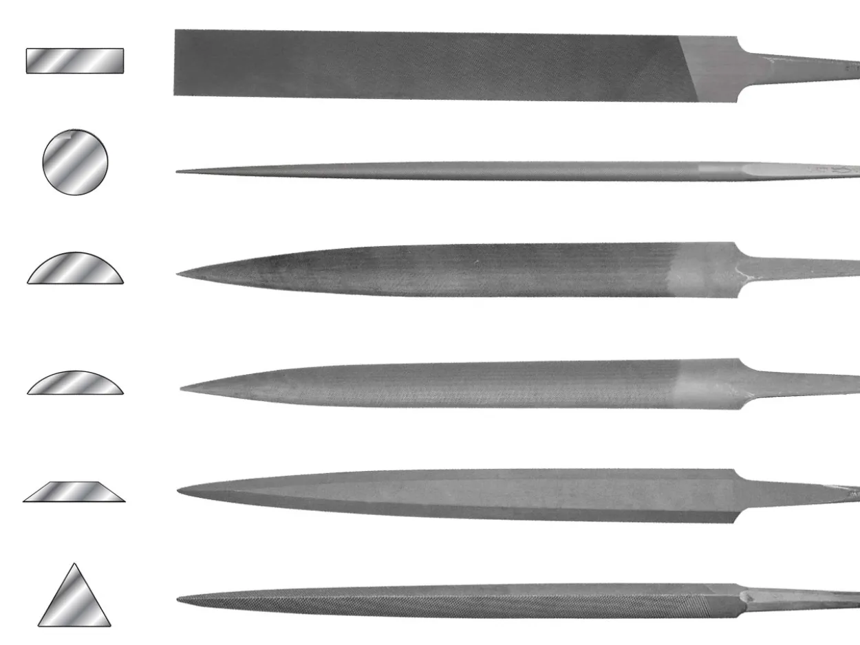 Vallorbe Cut 2, 6x 6"/150mm Files, Flat, Half Round, Slim Half Round, Round, Three Square, Barrette