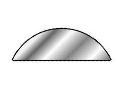 Vallorbe Escapement File, Half Round, Cut 4 - Fine Grade
