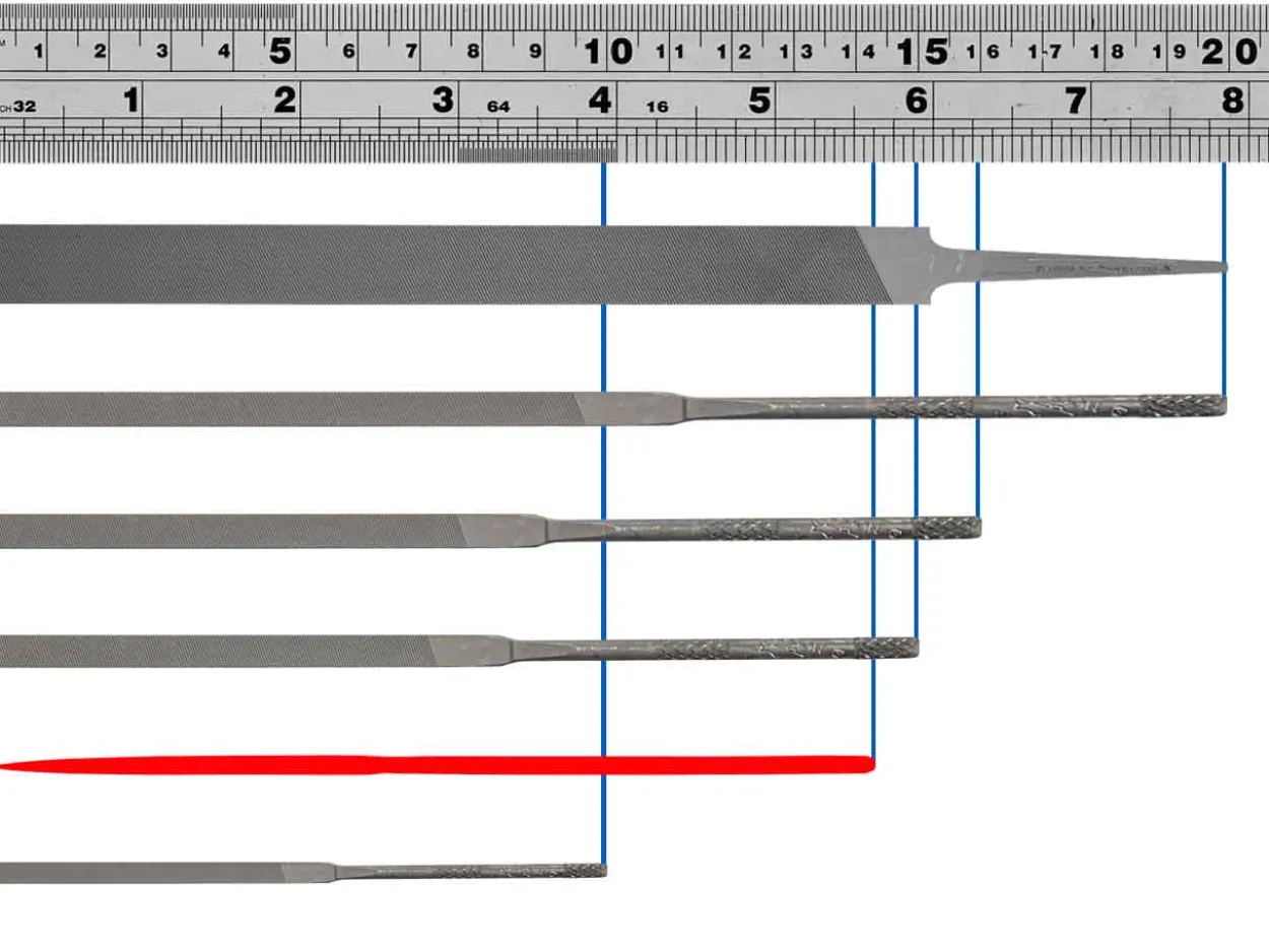 Vallorbe Escapement File, Three Square, 55mm/2.2", Cut 6 - Fine Grade