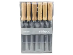 Vallorbe Essential File, Set Of 6, 100mm/4", Cut 2 - Medium Grade