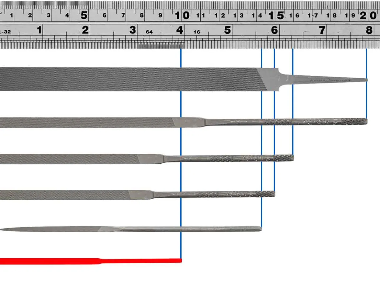 Vallorbe Essential File, Set Of 6, 100mm/4", Cut 2 - Medium Grade