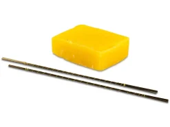Vallorbe Glardon Saw Blades Set Of 24, Grades 2/0 And 4/0 With 1oz Beeswax Block